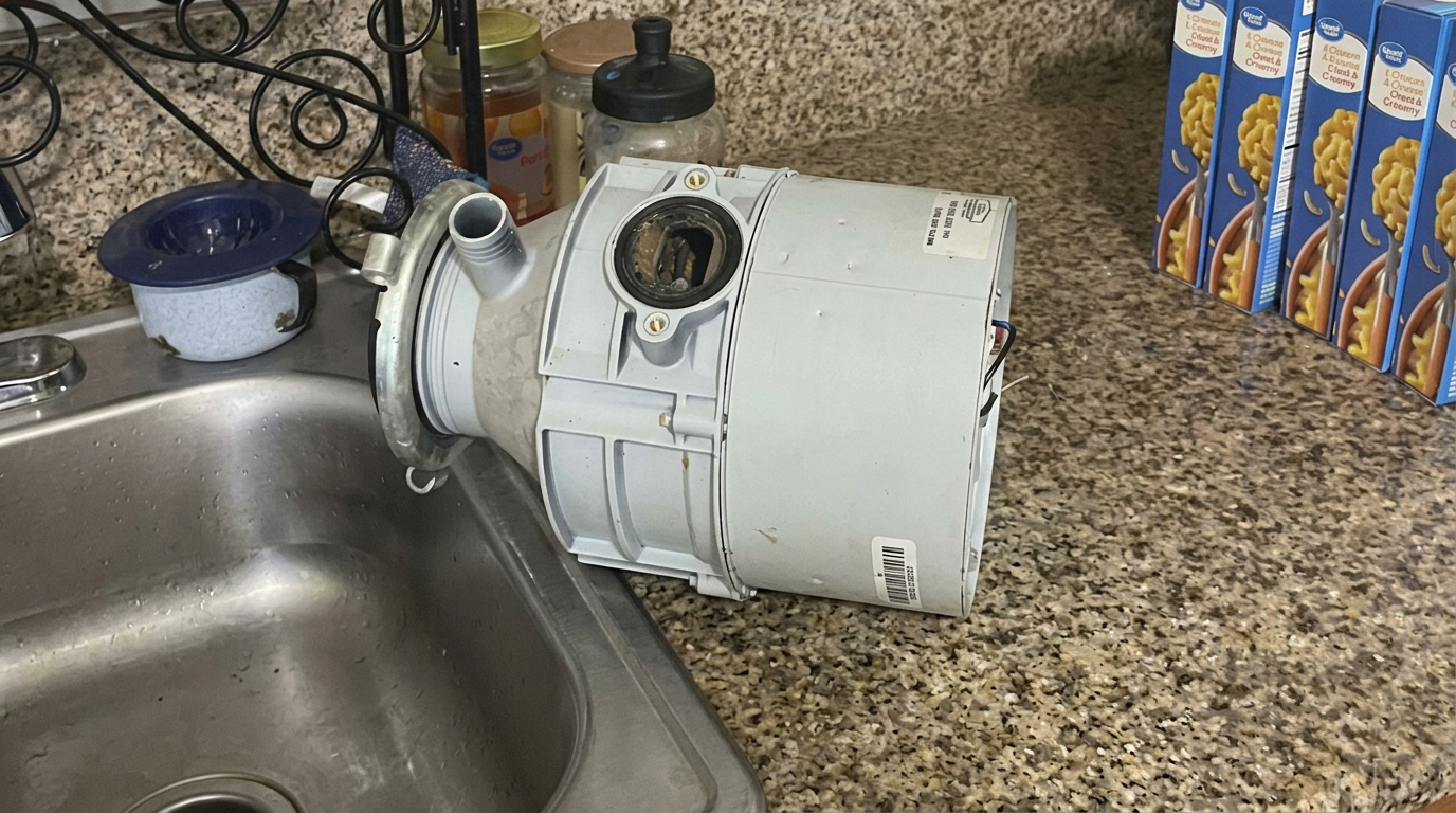 Old broken unit removed and ready for replacement
