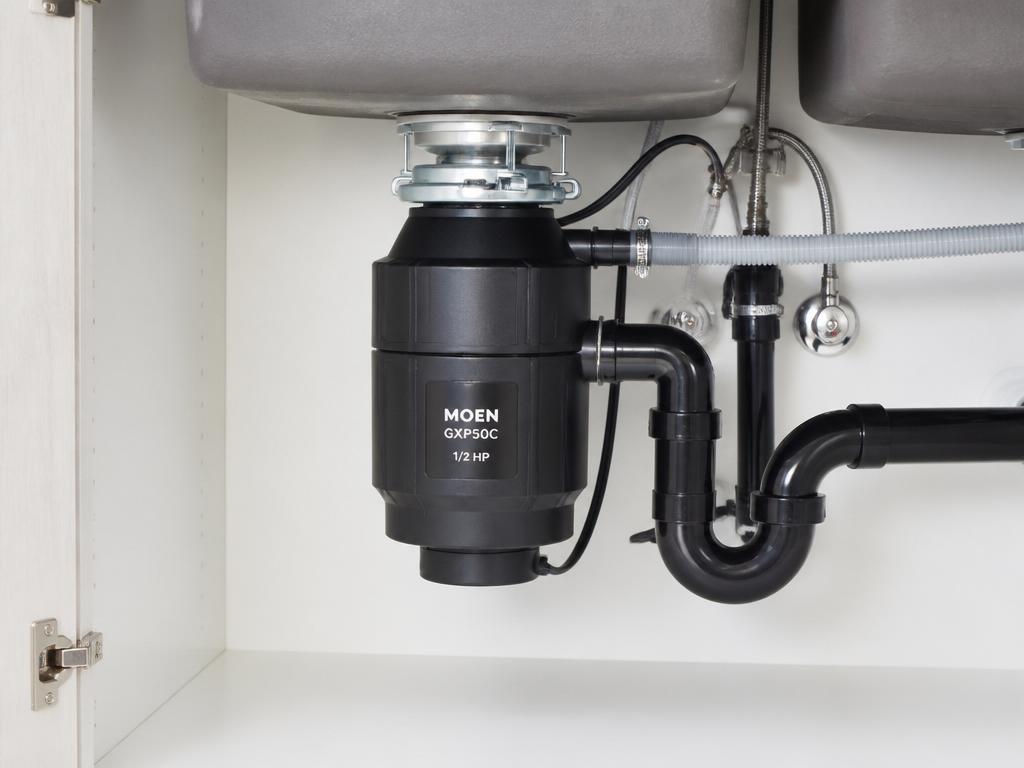 New Moen GXP50c garbage disposal properly installed